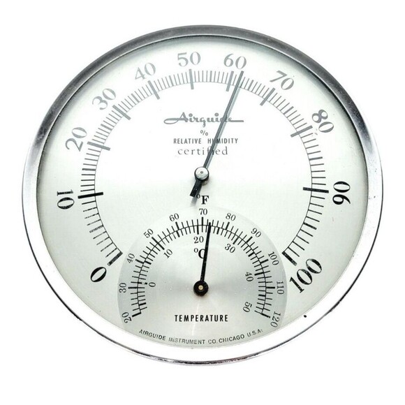 VTG Airguide Temperature Relative Humidity Certified Barometer USA Wall Mount - Picture 4 of 6